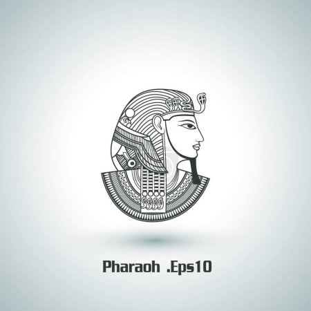 Illustration for Pharaoh icon vector illustration - Royalty Free Image
