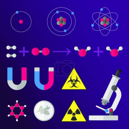 Illustration for Science stuff signs vector illustration - Royalty Free Image