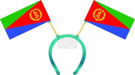 Illustration for Headgear flags Eritrea vector illustration - Royalty Free Image