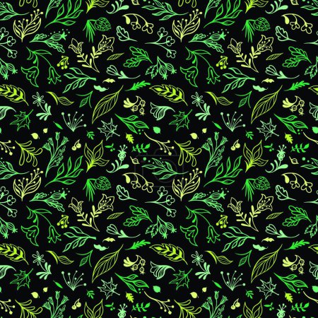 Illustration for Vector illustration of Eco floral Pattern - Royalty Free Image
