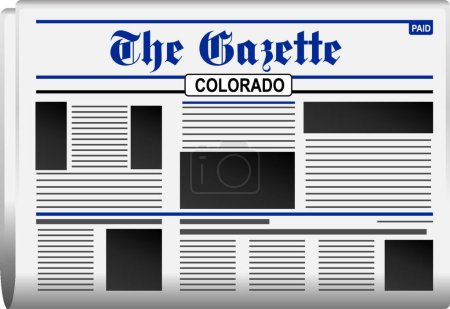 Illustration for The Gazette Colorado vector illustration - Royalty Free Image