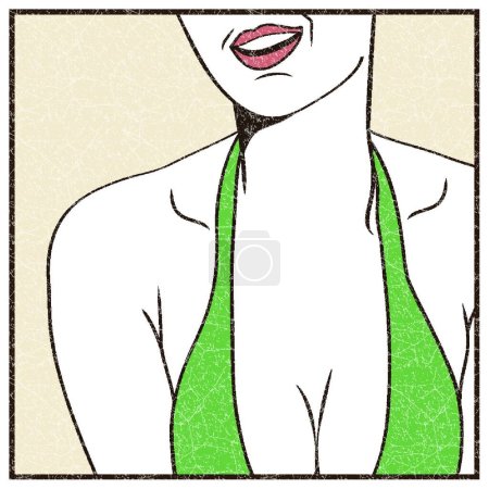Téléchargez les illustrations : Illustration de la poitrine sexy féminine - en licence libre de droit