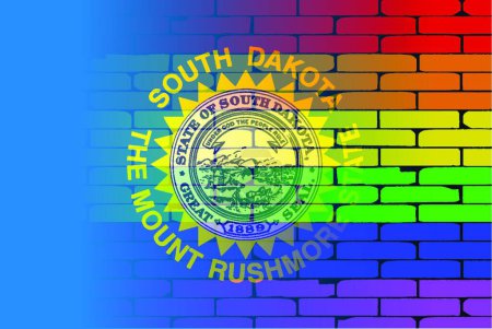 Ilustración de Rainbow Wall Iowa vector ilustración - Imagen libre de derechos
