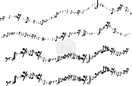 Téléchargez les illustrations : Notes de musique illustration vectorielle - en licence libre de droit