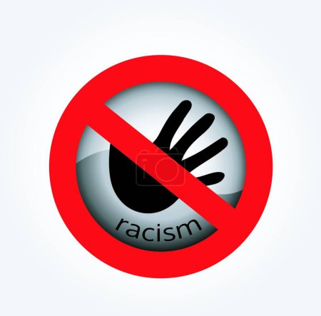 Illustration for Stop racism icon vector illustration - Royalty Free Image