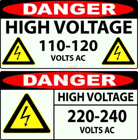 Ilustración de Ilustración del peligro de alto voltaje - Imagen libre de derechos