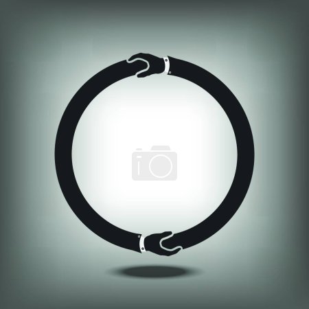 Illustration for Illustration of the  Concept of circle hand - Royalty Free Image