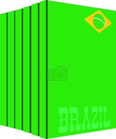 Illustration for Illustration of the Books about Brazil - Royalty Free Image