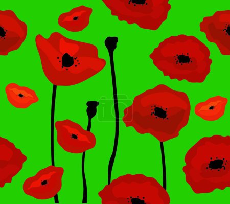 Illustration for Illustration of the poppies - Royalty Free Image