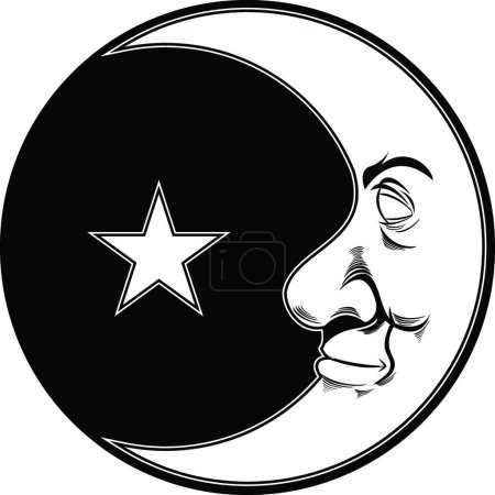 Illustration for Moon icon for web, vector illustration - Royalty Free Image