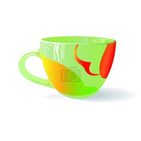 Illustration for Illustration of the colored cup - Royalty Free Image