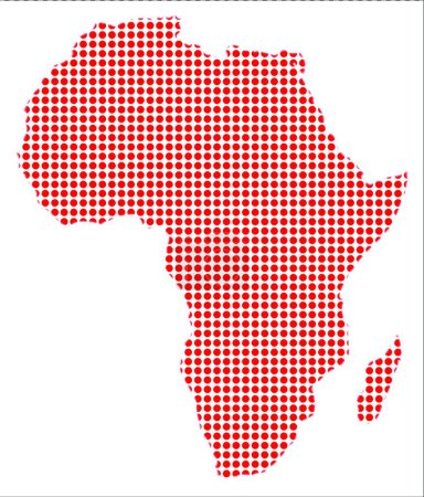 Illustration for Illustration of the African Dot Map - Royalty Free Image