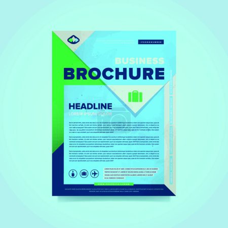 Illustration for Business brochure template, cover background - Royalty Free Image