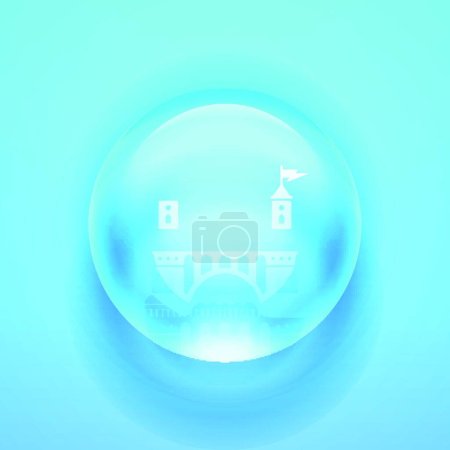 Illustration for Illustration of the Vector Glass sphere - Royalty Free Image