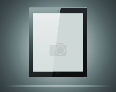 Illustration for Black Business Tablet computer - Royalty Free Image