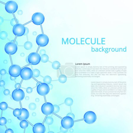 Illustration for Illustration of the Molecules and atoms - Royalty Free Image