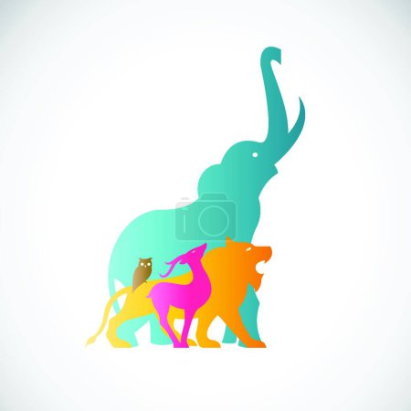 Illustration for "Vector image of an animal design on white background., Vector an" - Royalty Free Image