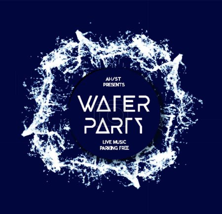 Illustration for Illustration of the Water party splash - Royalty Free Image
