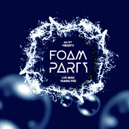 Illustration for Foam party splash vector background - Royalty Free Image