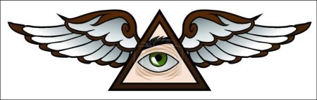 Illustration for Illustration of the Illuminati Cartoon - Royalty Free Image