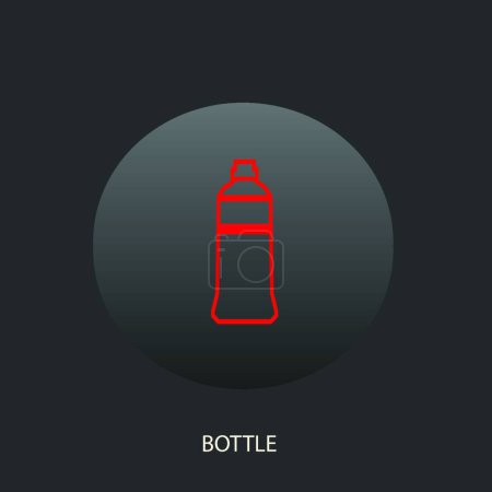 Illustration for Icon bottle, vector illustration simple design - Royalty Free Image