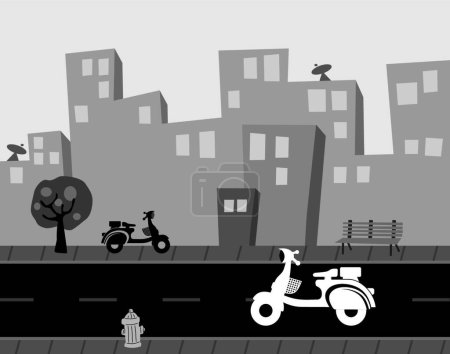 Ilustración de Ilustración del tema de la motocicleta - Imagen libre de derechos