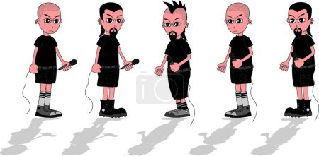 Ilustración de Ilustración de los personajes de dibujos animados chico - Imagen libre de derechos