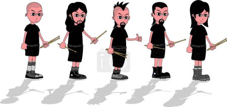Illustration for Illustration of the cartoon guy characters - Royalty Free Image