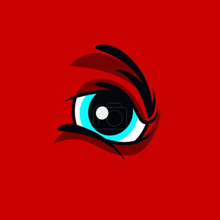 Illustration for Illustration of the angry monster eye - Royalty Free Image