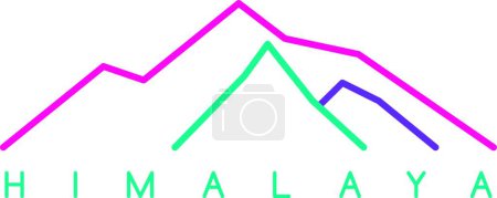Illustration for "mountains" web icon vector illustration - Royalty Free Image