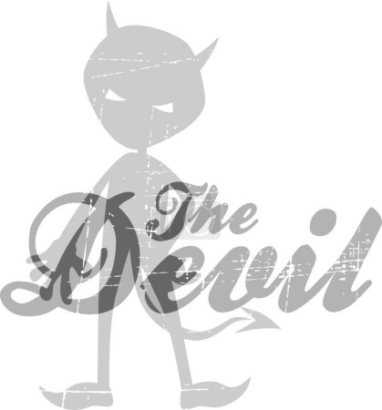 Illustration for "evil devil silhouette theme" - Royalty Free Image