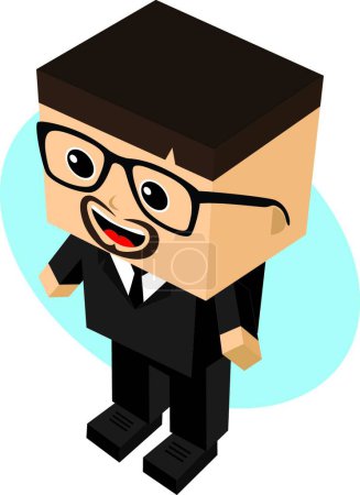 Illustration for Illustration of the businessman cartoon character - Royalty Free Image