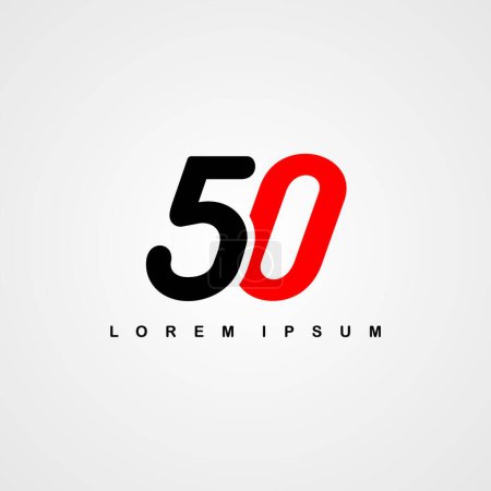 Ilustración de "número 50 logo vinculado" - Imagen libre de derechos