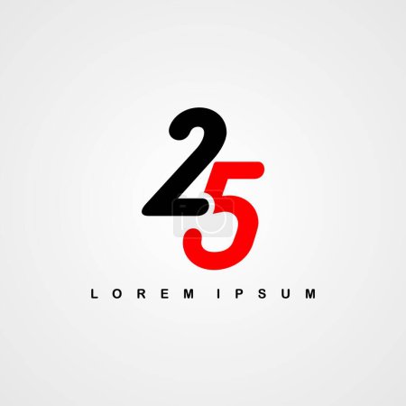 Ilustración de " Logotipo vinculado 25 número" - Imagen libre de derechos