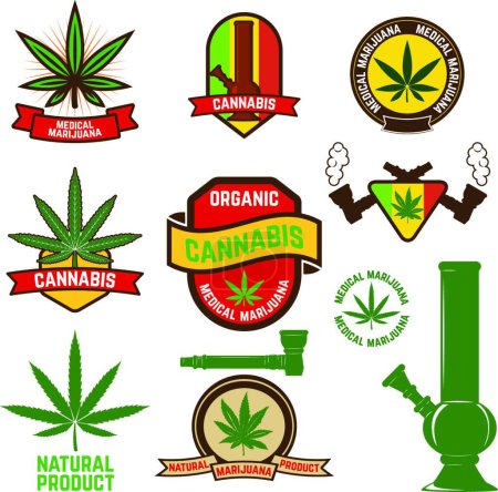 Téléchargez les illustrations : Illustration du cannabis - en licence libre de droit