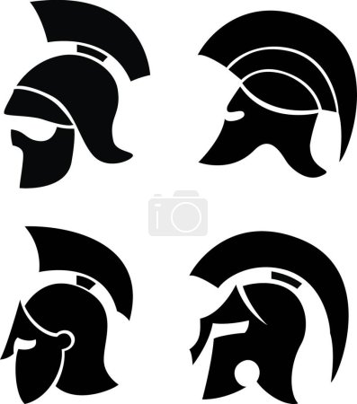 Illustration for Illustration of the helmets - Royalty Free Image