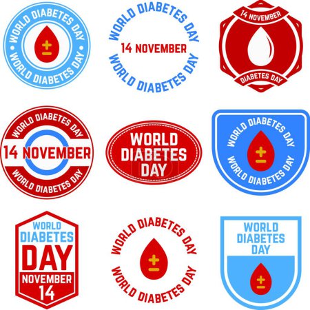 Téléchargez les illustrations : Illustration de la journée mondiale du diabète - en licence libre de droit