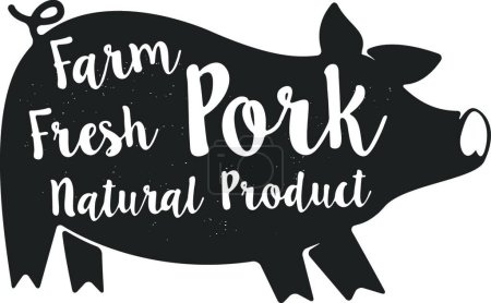 Illustration for Illustration of the farm fresh pork - Royalty Free Image