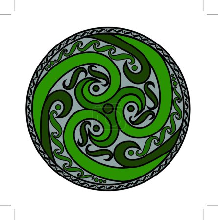 Ilustración de Ilustración del vector de ornamento espiral celta - Imagen libre de derechos