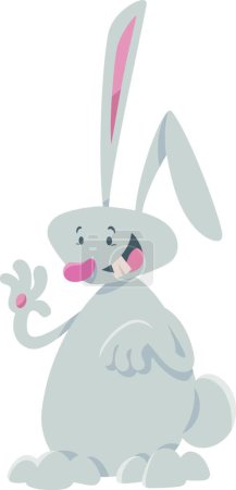 Téléchargez les illustrations : Rabbit cartoon character vector illustration - en licence libre de droit