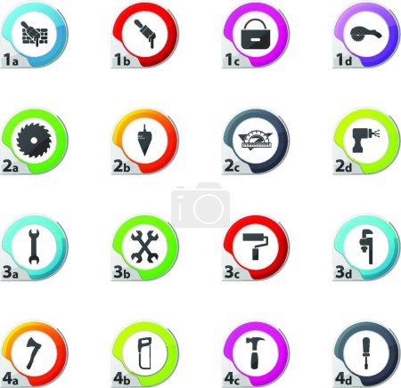 Illustration for "Work tools icons set" - Royalty Free Image