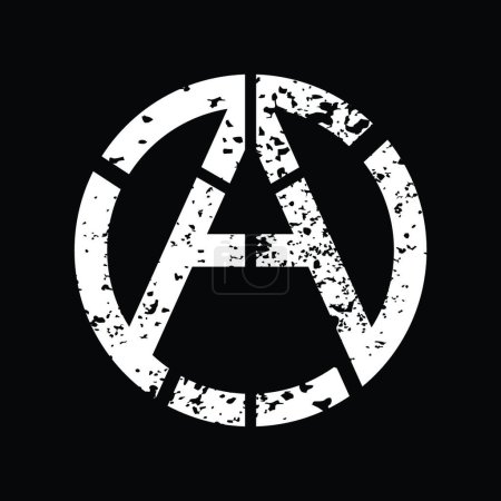 Téléchargez les illustrations : Anarchy Atheism Socialist Logo - Logotype - en licence libre de droit
