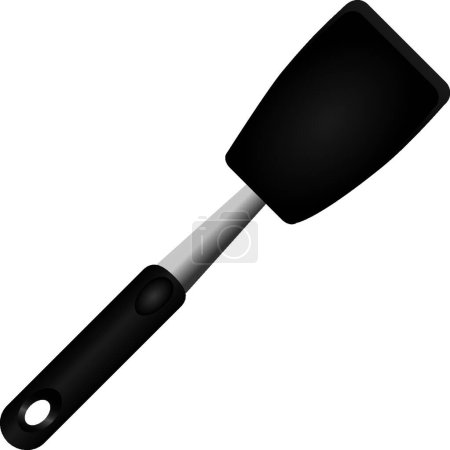 Téléchargez les illustrations : Illustration vectorielle de spatule de cuisine moderne - en licence libre de droit