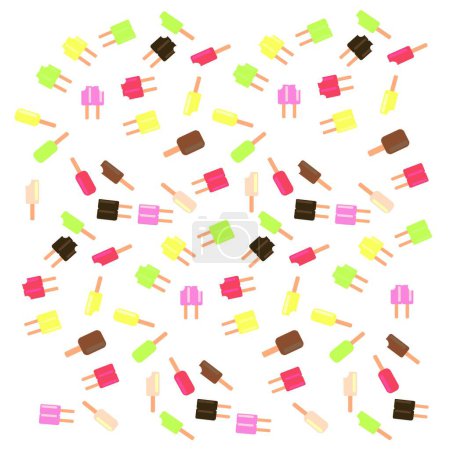 Illustration for Popsicle scatter, graphic illustration - Royalty Free Image