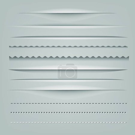 Illustration for Dividers set, vector illustration simple design - Royalty Free Image