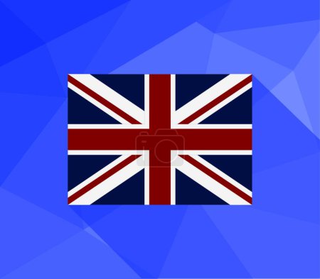 Téléchargez les illustrations : Grande-Bretagne drapeau, illustration vectorielle design simple - en licence libre de droit