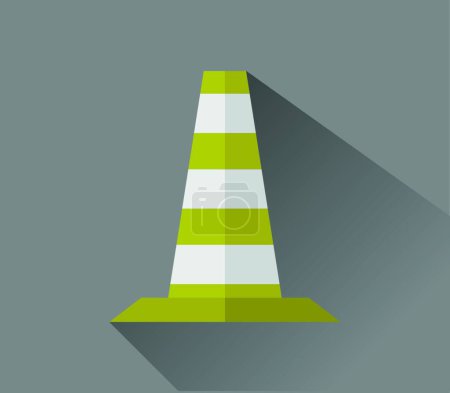 Illustration for Traffic cone, vector illustration simple design - Royalty Free Image