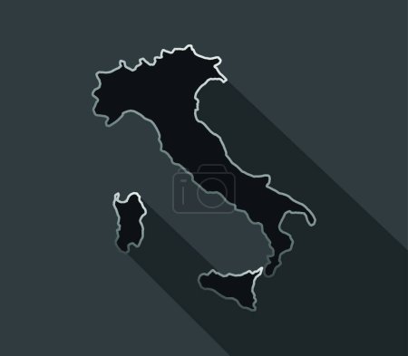 Illustration for Italy map, vector illustration simple design - Royalty Free Image