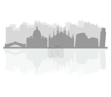 Téléchargez les illustrations : Skyline italie, illustration vectorielle design simple - en licence libre de droit