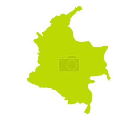 Illustration for Colombia map, vector illustration simple design - Royalty Free Image